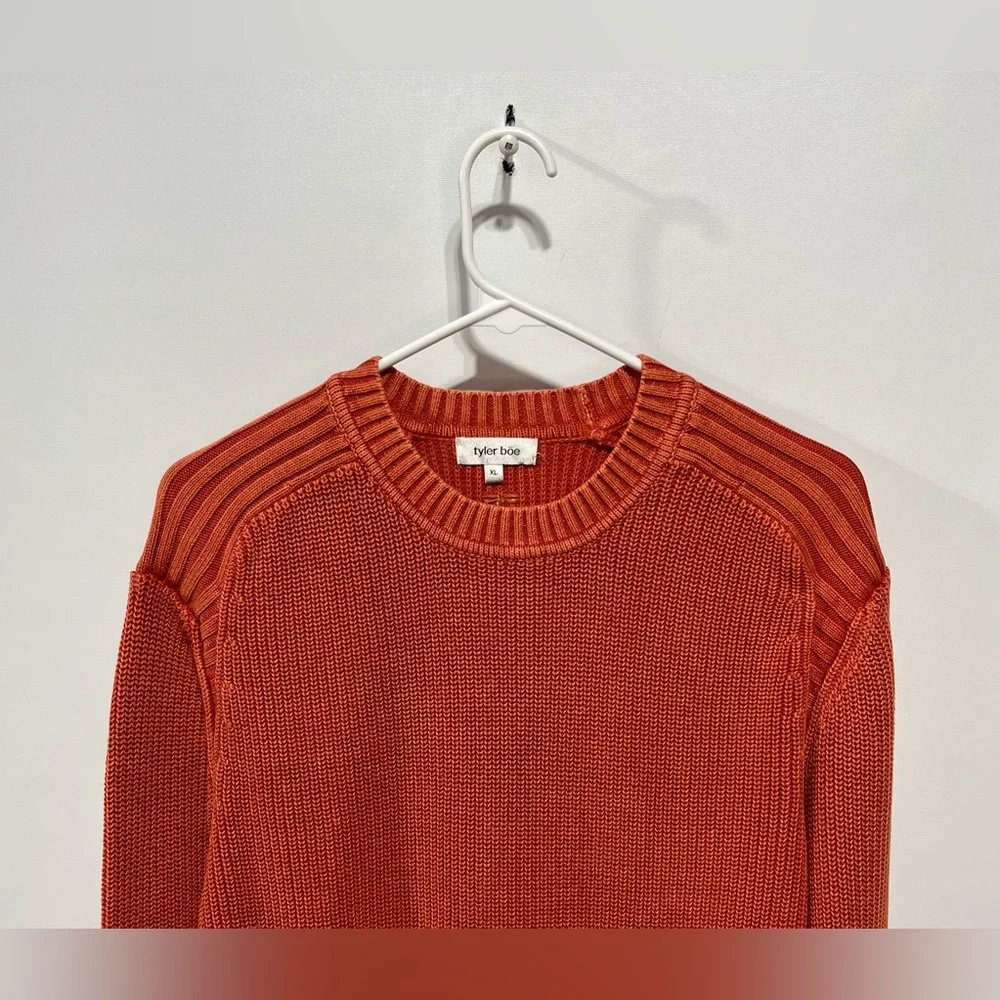 Tyler Boe Men's Burnt Orange 100% Cotton Crewneck Sweater‎